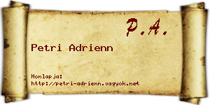 Petri Adrienn névjegykártya